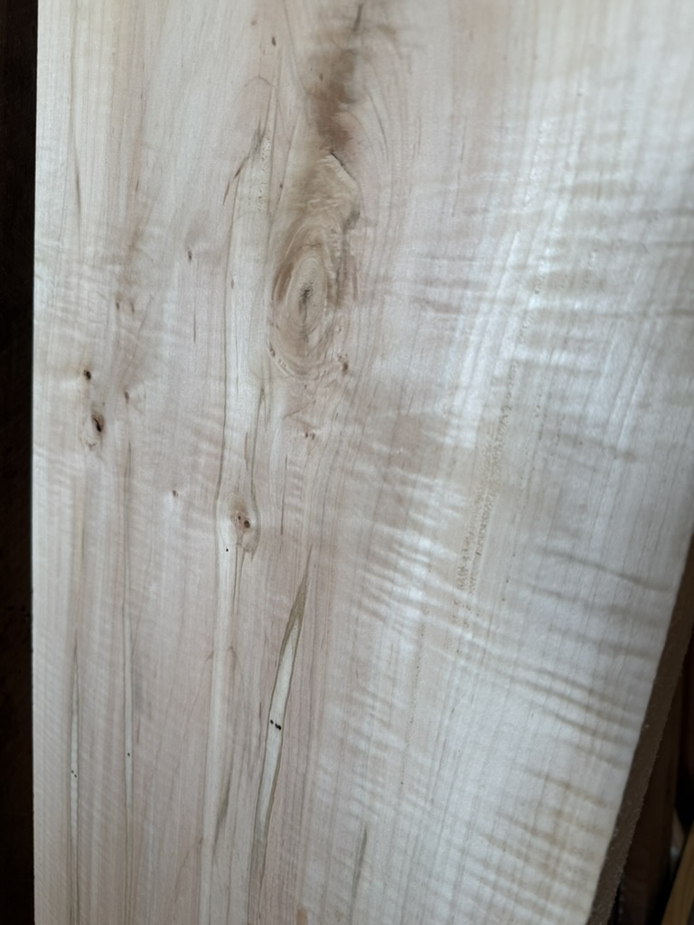 Curly Ambrosia Maple lumber at Fells Hardwood Supply in Hutto