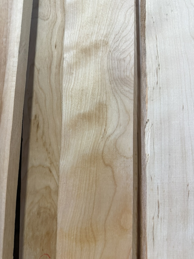 Flame Birch lumber at Fells Hardwood Supply in Hutto