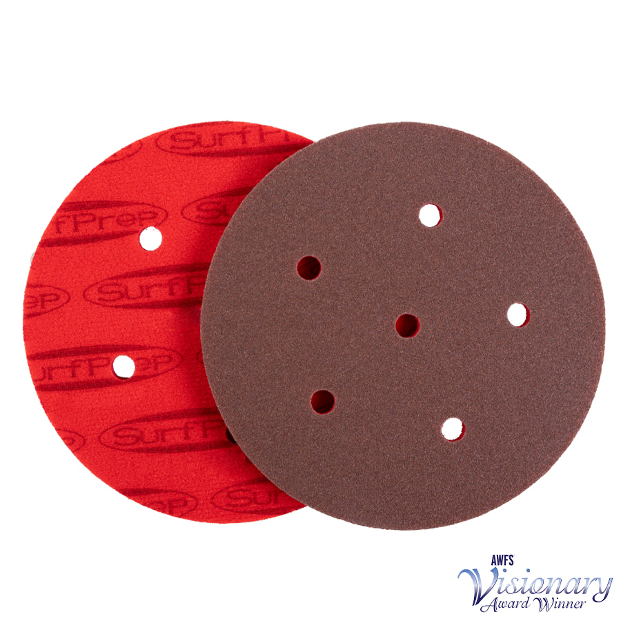 SP5DPFHDSFP.6-10 5" | 1/2" | ProFoam | Super Fine + | 600-700 | 6 Holes 5" x 1/2" - 6 Holes 10 Discs per Box SurfPrep 686654485440