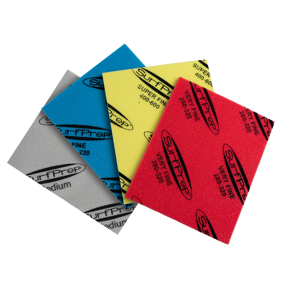 SPRP-F-20 5.5" x 4.5" | 3/16" | RAD Pad | Fine | Blue 5.5" x 4.5" x 3/16" Color Foam RAD Pads 20/Box SurfPrep 686654483491
